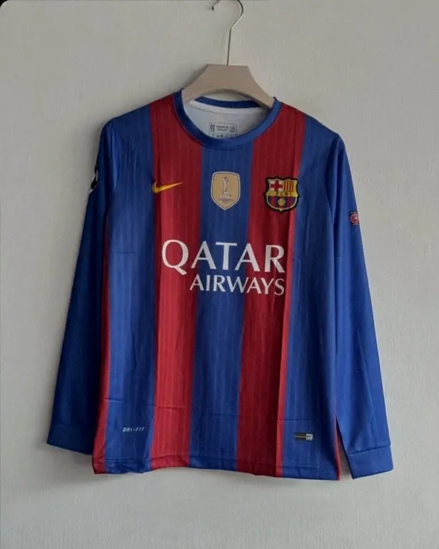 Messi Barcelona 16-17 Home Kit [Embroidery] (S)